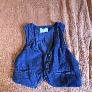 COPY - Free People Blue Corduroy Vest